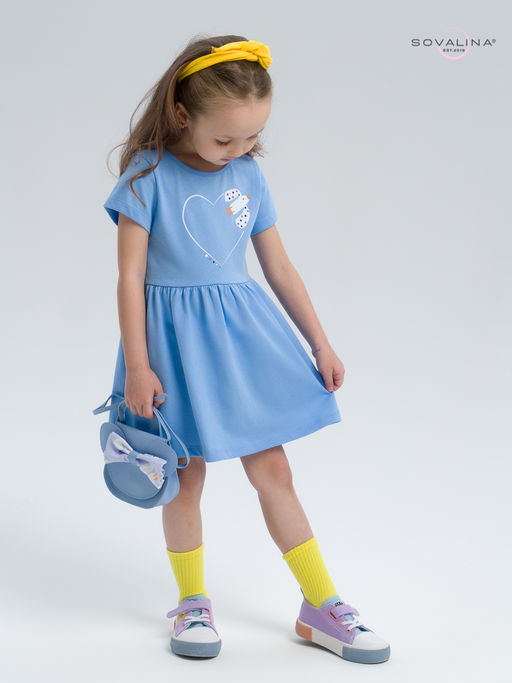 Платье Лето голубой сердце LE - Sovalina фото 6