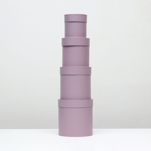 Набор круглых коробок 4 в 1 Лиловый 20 х 20 - 13 х 13 см - Simaland фото 4