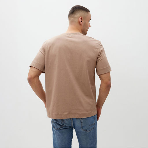 Футболка мужская MINAKU: Basic line MAN бежевая, размер 50