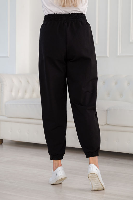 Брюки женские из футера Забава черный