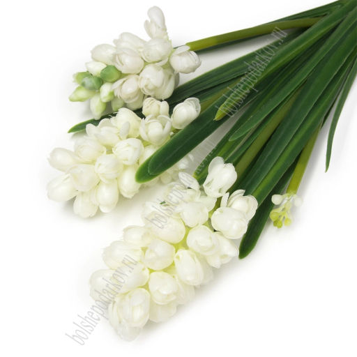 Веточка декоративная 31 см Гиацинт (SF-8135) белый - Больше подарков фото 2