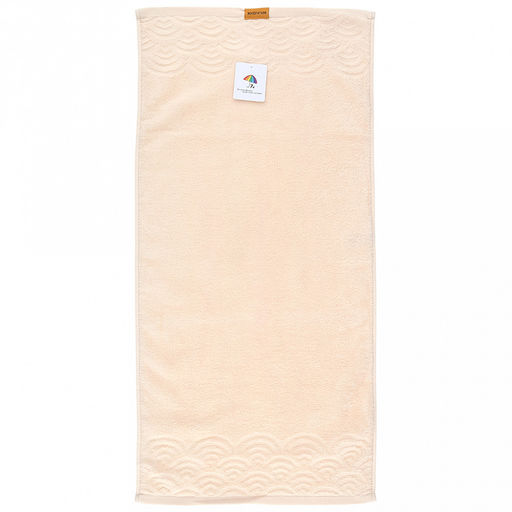 Полотенце махровое "Волна" 34х75см, хлопок 100%, светло-персиковый (Китай)