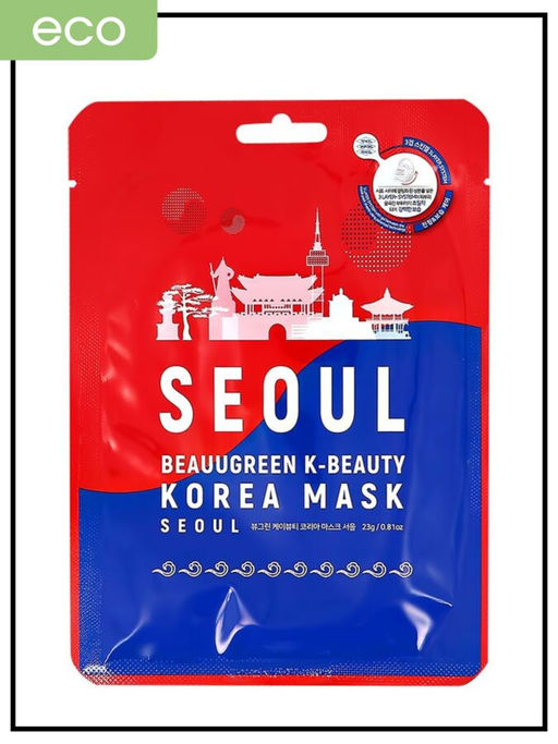 Маска для лица тканевая омолаживающая с женьшенем - Korea Mask Seoul, 23 мл
