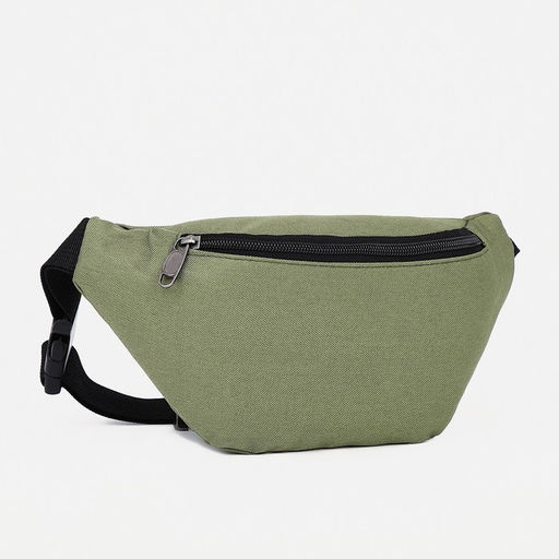 Поясная сумка на молнии, наружный карман, цвет хаки - Simaland фото 2