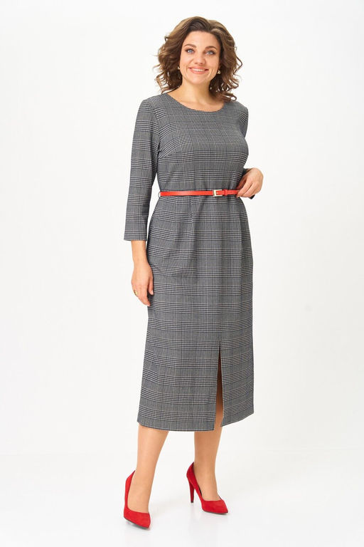 Платье Svetlana Style 2166 серый клетка