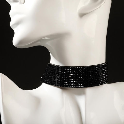 Чокер Грация искр средний, цвет чёрный, L=31 см