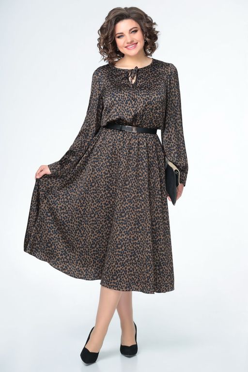 Платье Swallow 484 шоколадный ибрис фото 6