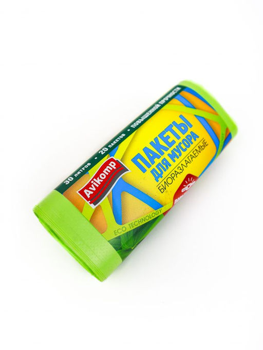 Avikomp пакеты для мусора, 30л*20шт, Eco Technology, повышенной прочности, ПНД, Биоразлагаемые, рулон