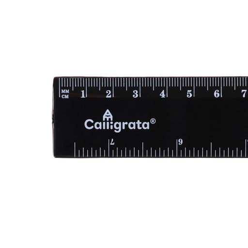 Цена за 50 шт. Линейка Calligrata 20 см, пластик, чёрная