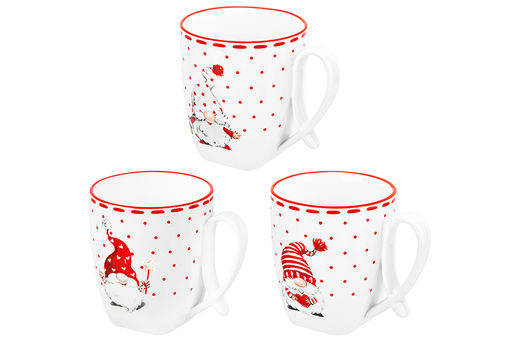 Набор 3 кружек 300 мл 10,5*8*9 см Весёлые гномики ручка петля - Elan gallery фото 5