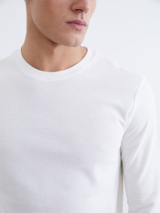 Bisiklet Yaka Uzun Kollu Erkek Ti??rt