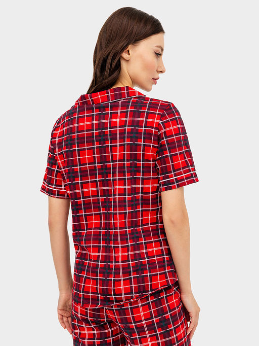 Комплект женский (жакет, брюки) красный в клетку - Mark formelle фото 4