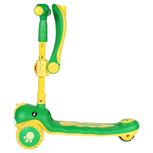 Самокат 3-х колесный SCOOTER Дино / 8101 /уп 8/ зелёный - Галеонтрейд фото 5