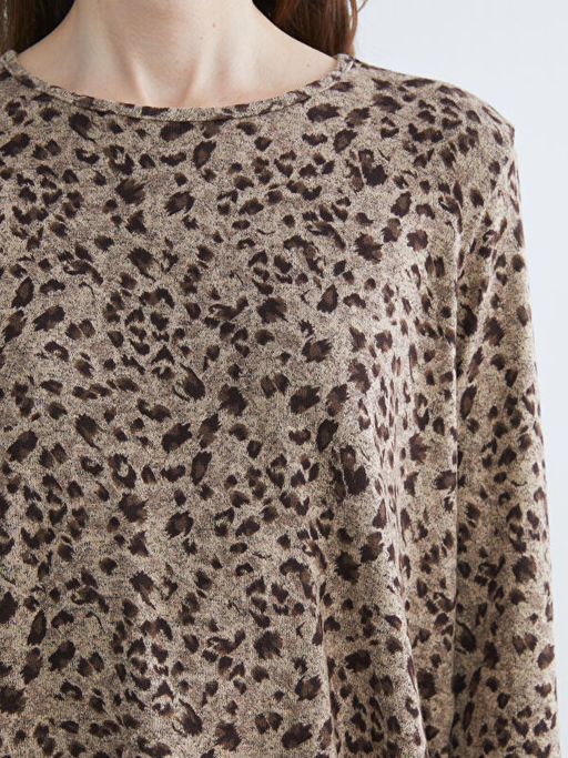 Bisiklet Yaka Desenli Bluz