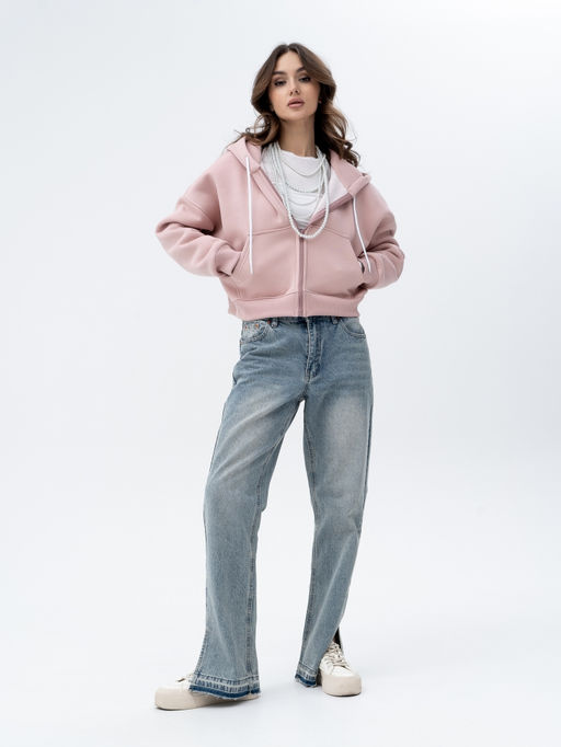 Толстовка укороченная футер 3х нитка с начесом. - Binita фото 3