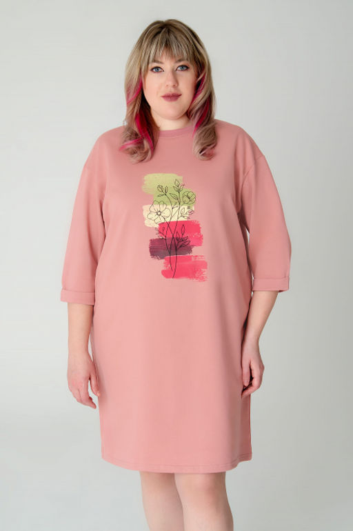 Арт. 8301 Платье 50-58 5 (шт) Цвет:пудра - Калинка фото 4