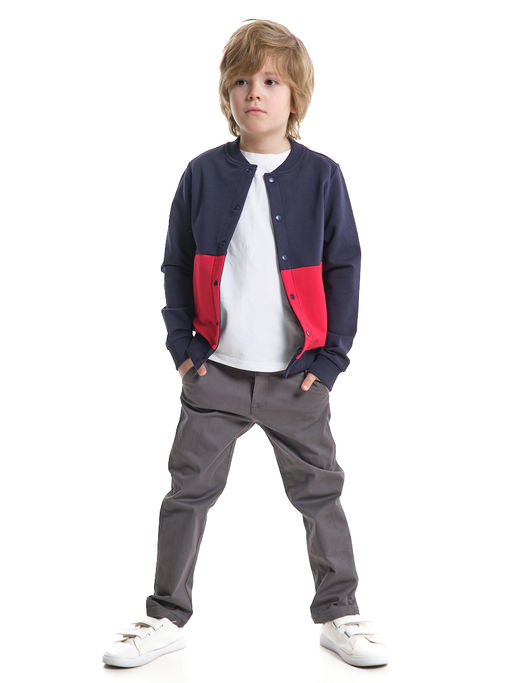 Джемпер модная спортивная детская одежда UD 7718 синий/красный - Mini maxi фото 3