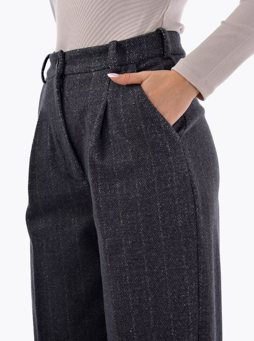 Теплые брюки из драпа c высокой посадкой - А+б коллекция фото 37