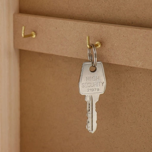 Ключница настенная Лама и кактусы, дерево, 6 крючков, панно декоративное, 20?5.5?29 см