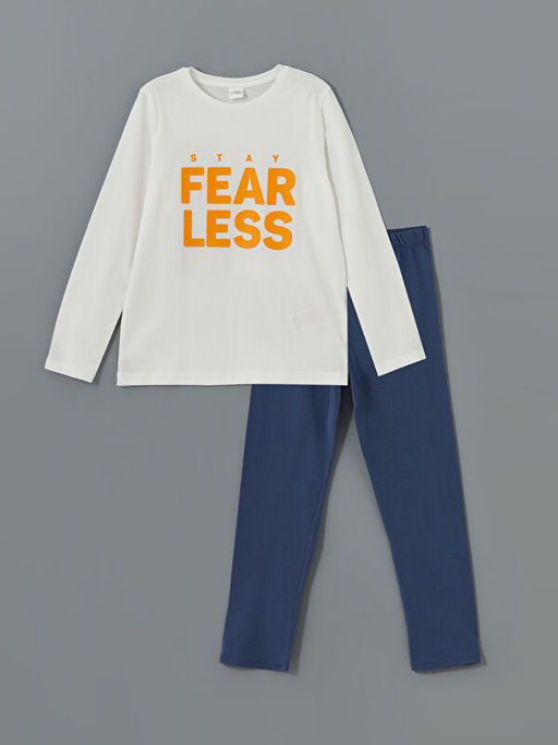 Bisiklet Yaka Erkek ?ocuk Pijama Tak?m?