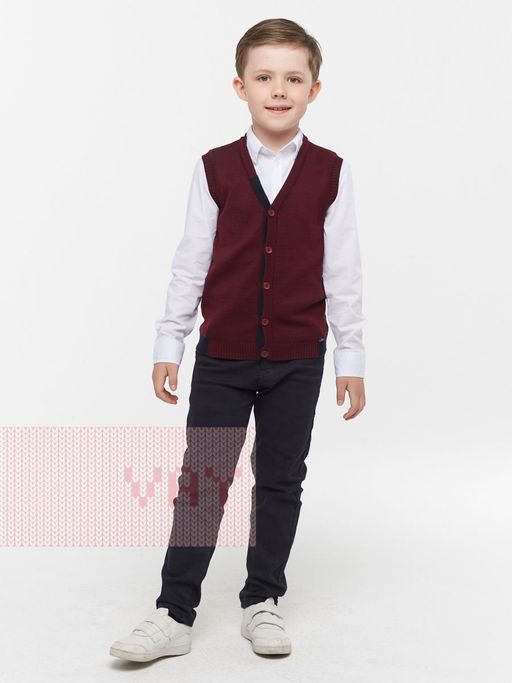 Жилет для мальчиков 203-7011 - Vay kids школа фото 3