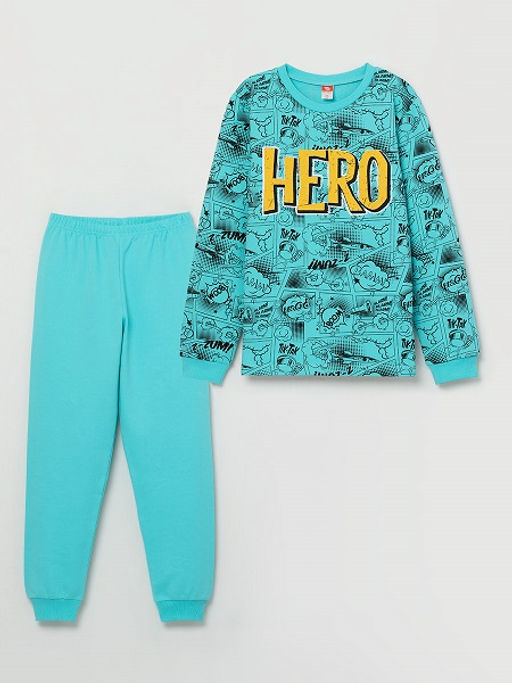 CSJB 50030-40 Комплект для мальчика (джемпер, брюки), бирюзовый