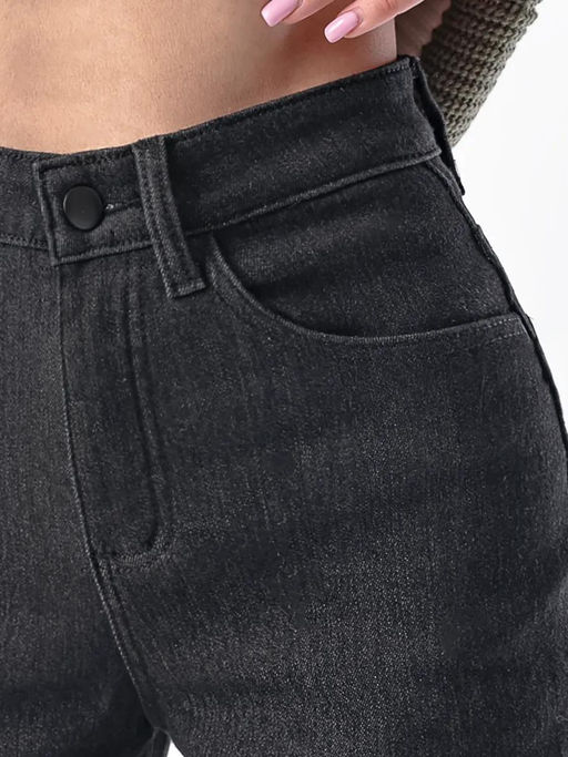 Джинсы трубы на флисе