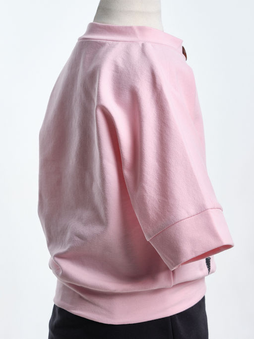 Джемпер с укороченным рукавом UD 0612 розовый - Mini maxi фото 4