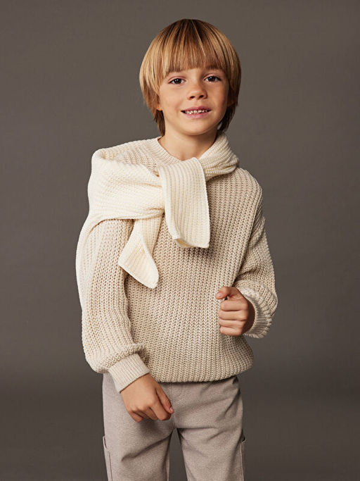 Bisiklet Yaka Triko Erkek ?ocuk Kazak