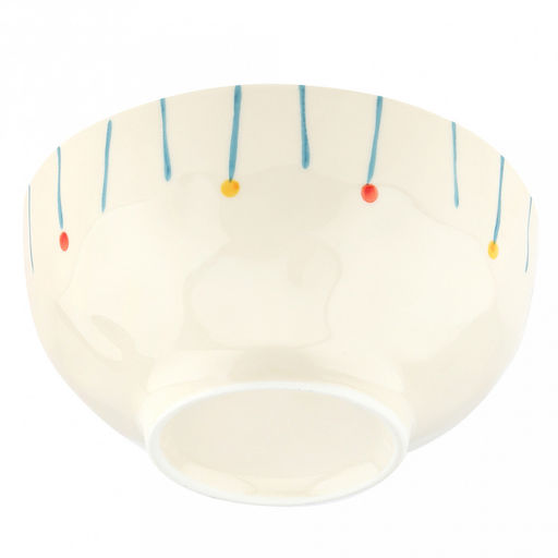 "Карусель" Салатник фарфоровый 1,15л, д17,5см, h9см, с деколью, кремовый (Китай)