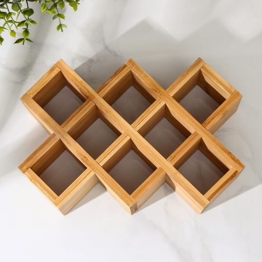 Подставка для бутылок вина Доляна, 24.5×17×6.2 см, бамбук
