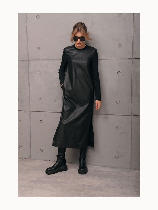 Платье из экокожи