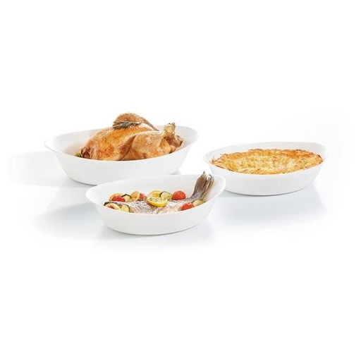 Набор блюд для запекания SMART CUISINE CARINE 3шт (38x23см + 32x20см + 29x17см) овальных