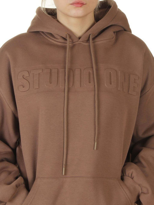 2811 BROWN Худи унисекс женское (95% хлопок, 5% спандекс)