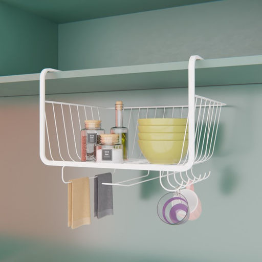 Корзина подвесная Доляна, 29×25×19.5 см, белая