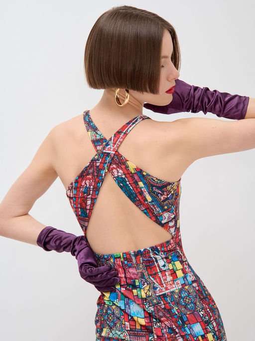 Платье с принтом масло OD-632-3 - Tantino фото 5