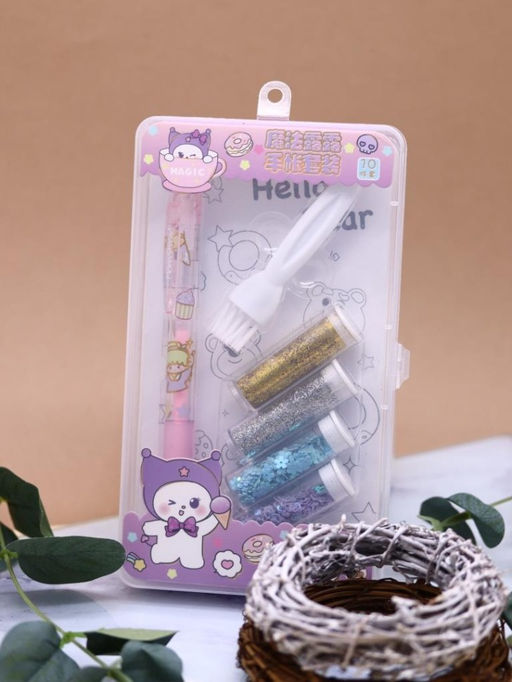 Клеевая ручка с блестками 4 цвета "Magic Lulu", pink