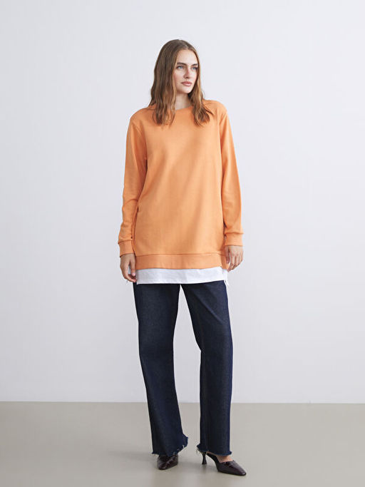 Bisiklet Yaka Kad?n Sweatshirt Tunik
