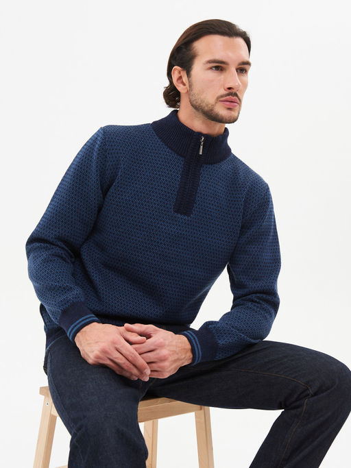 Джемпер короткая молния 22484 морской