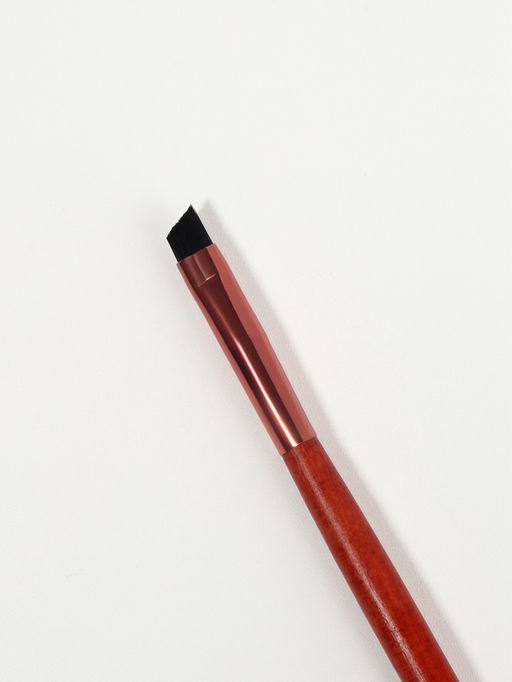 Цена за 2 шт. Кисть для макияжа Brush WOOD, скошенная, 16(±1) см, коричневый/золотистый