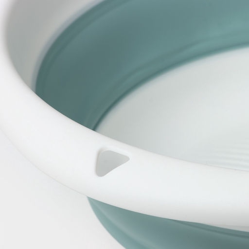 Таз складной «Флекс», 10 л, 39.5×40×5.5 см, морская волна