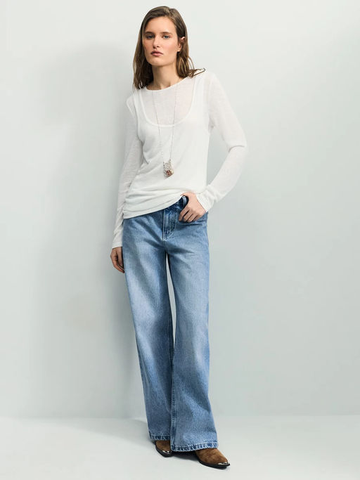 Двойной лонгслив из вискозы / Zarina  фото 2