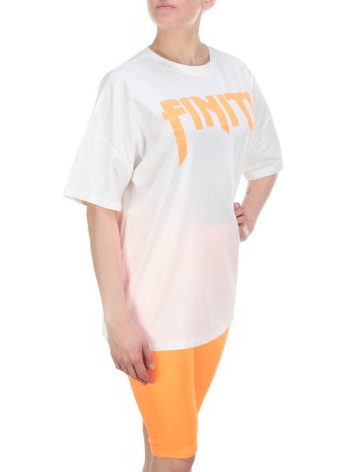 KD-865 WHITE/ORANGE Костюм-двойка женский 7986 TREND