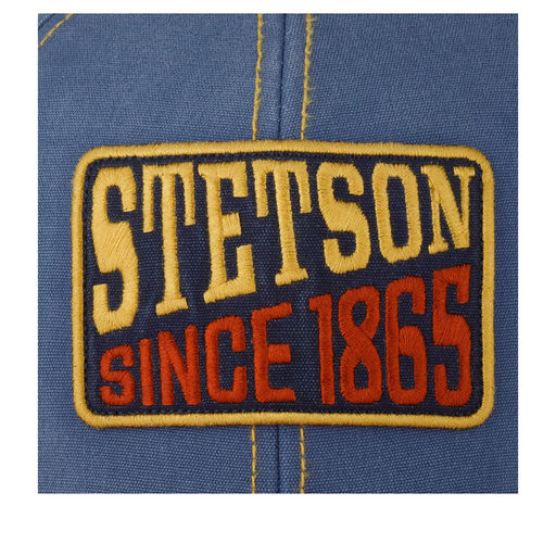 Бейсболка STETSON арт. 7721145 BASEBALL CAP SINCE 1865 VINTAGE DISTRESSED (голубой / оранжевый)  фото 4