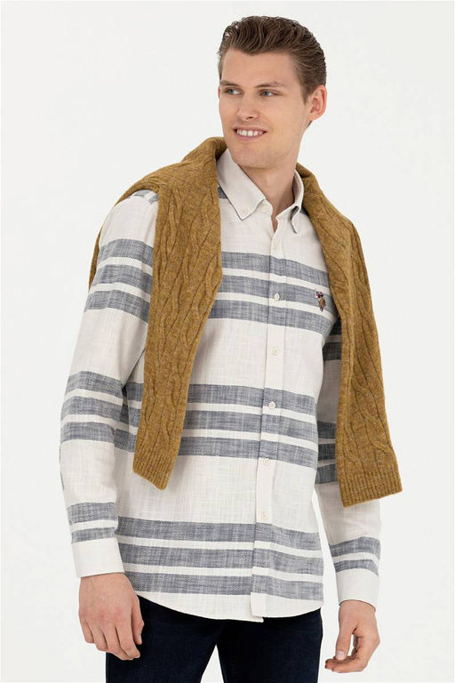 Мужская рубашка с длинным рукавом Stone - U.s. polo assn фото 8