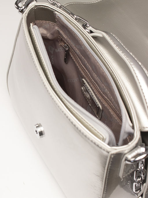LACCOMA сумка Y2103-1-серебристый натуральная кожа полиэстер  фото 4
