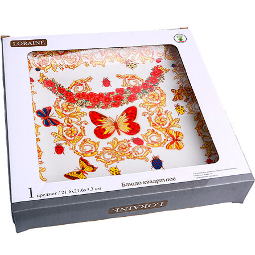 30785 Блюдо квадратное 22х22см Романтика доломит LR (х36) - Mayer&boch фото 5