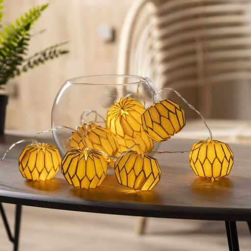 Гирлянда Нить 2 м с насадками Розовый фонарик, IP20, прозрачная нить, 10 LED, от батареек АА?2, свечение тёплое белое - Luazon lighting фото 3