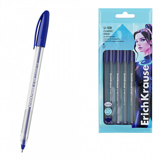 Цена за 50 шт. Ручка шариковая ErichKrause U-108 Stick Classic 1.0, Ultra Glide Technology, цвет чернил красный (в коробке по 50 шт.)  фото 11