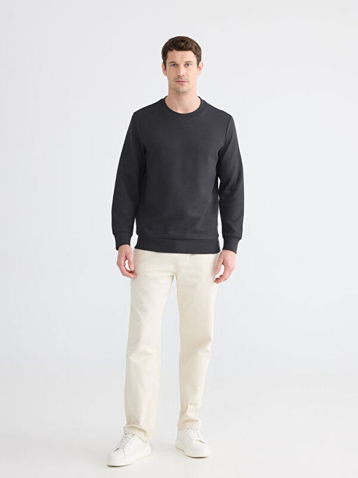 Bisiklet Yaka Erkek Sweatshirt